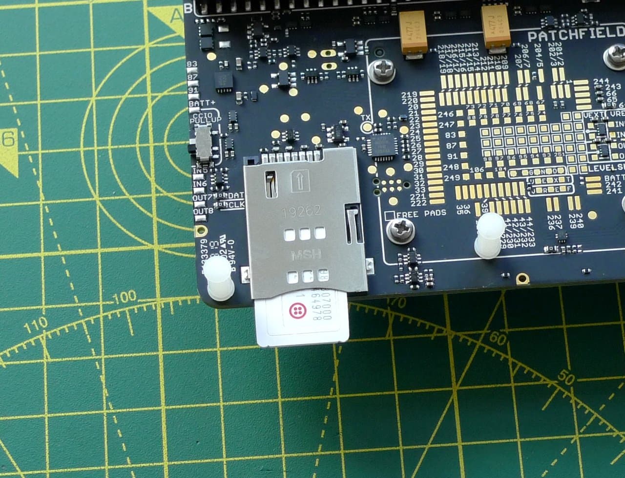 Fit a full-size SIM into the DevKit's SIM slot.