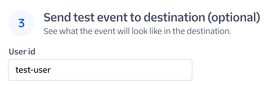 A screenshot of the test event page.