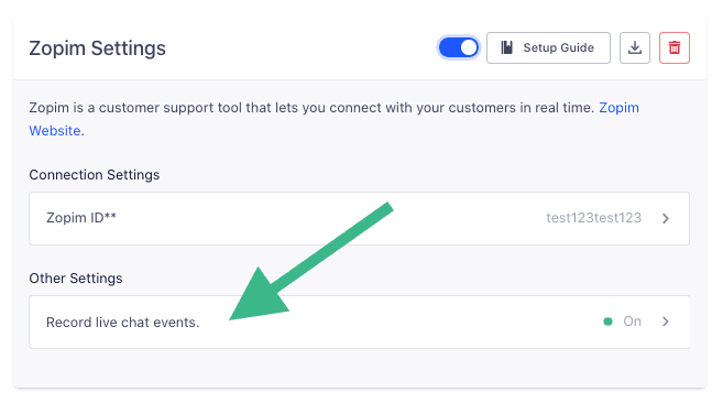 Turn on Zendesk Chat.