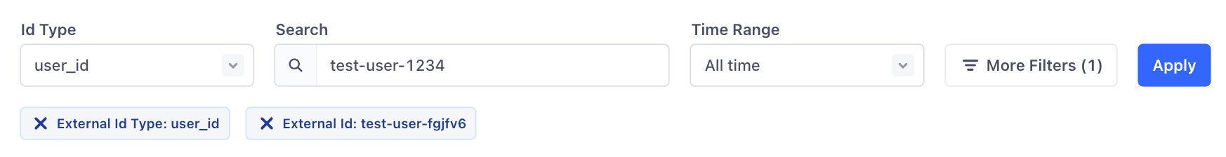 An example of filtering by external_id.