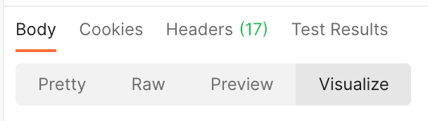 Tab menu with options: Pretty, Raw, Preview, Visualize highlighted.