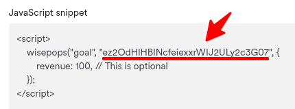 Wisepops goal identifier.