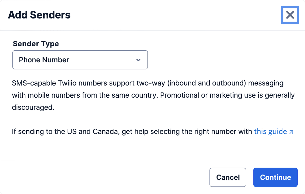 Add sender's phone number for two-way messaging with Twilio in Salesforce.