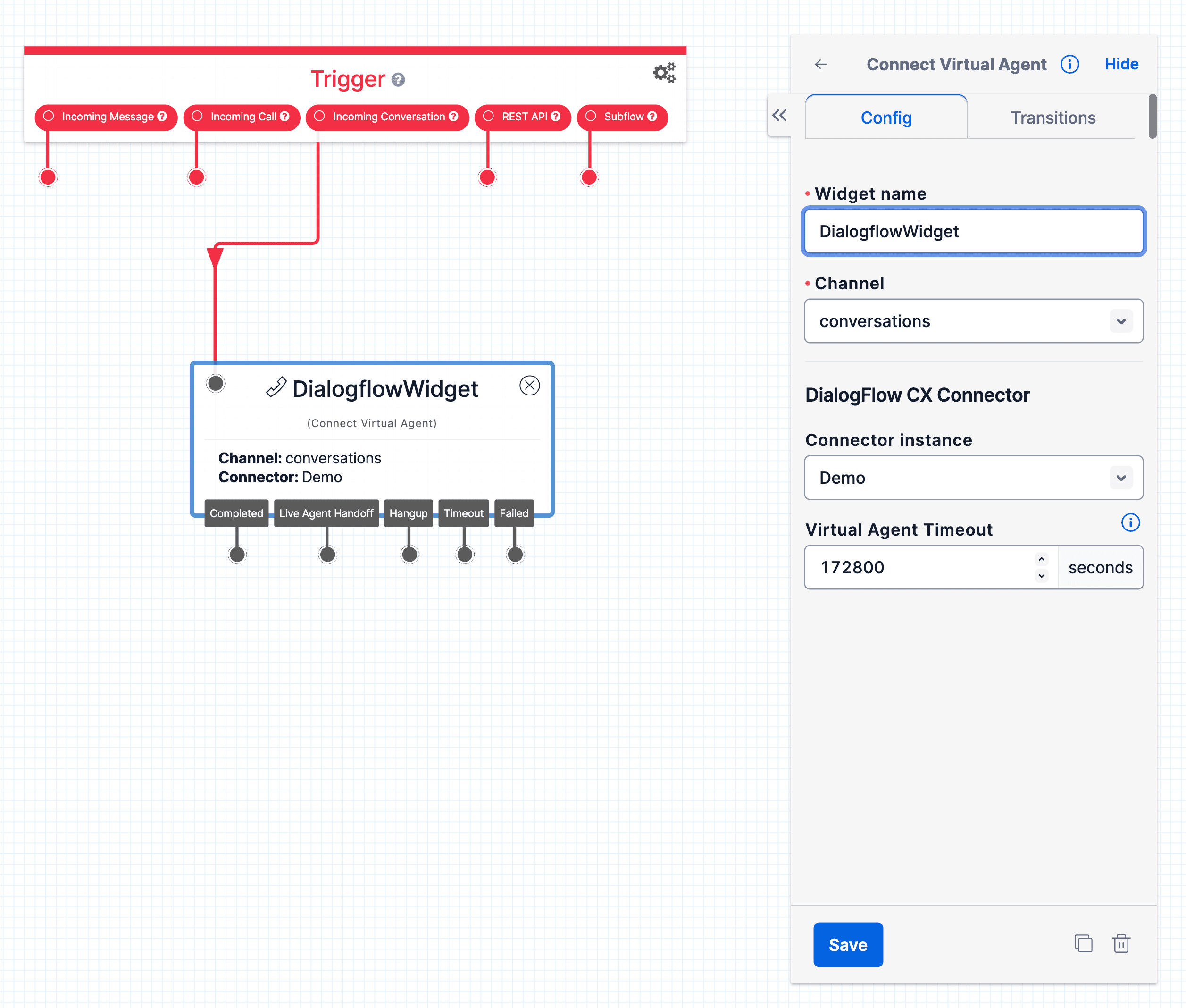 Connect Virtual Agent Widget.