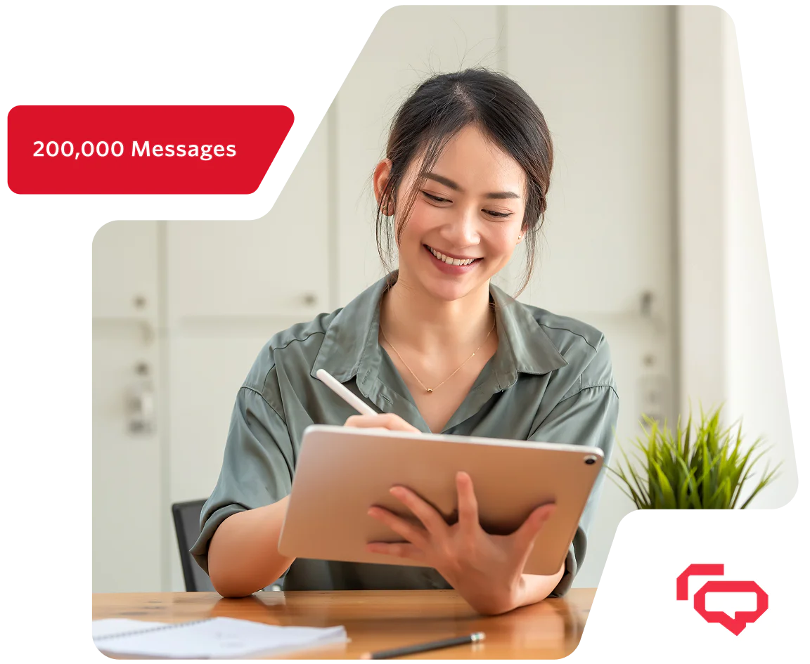 SMS pricing made up of message fees and carrier fees
