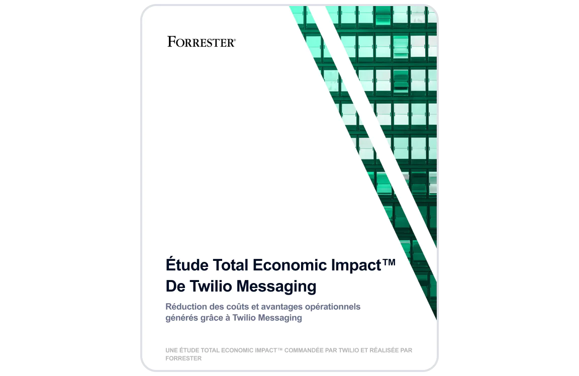 Report cover titled The Total Economic Impact of Twilio Messaging by Forrester