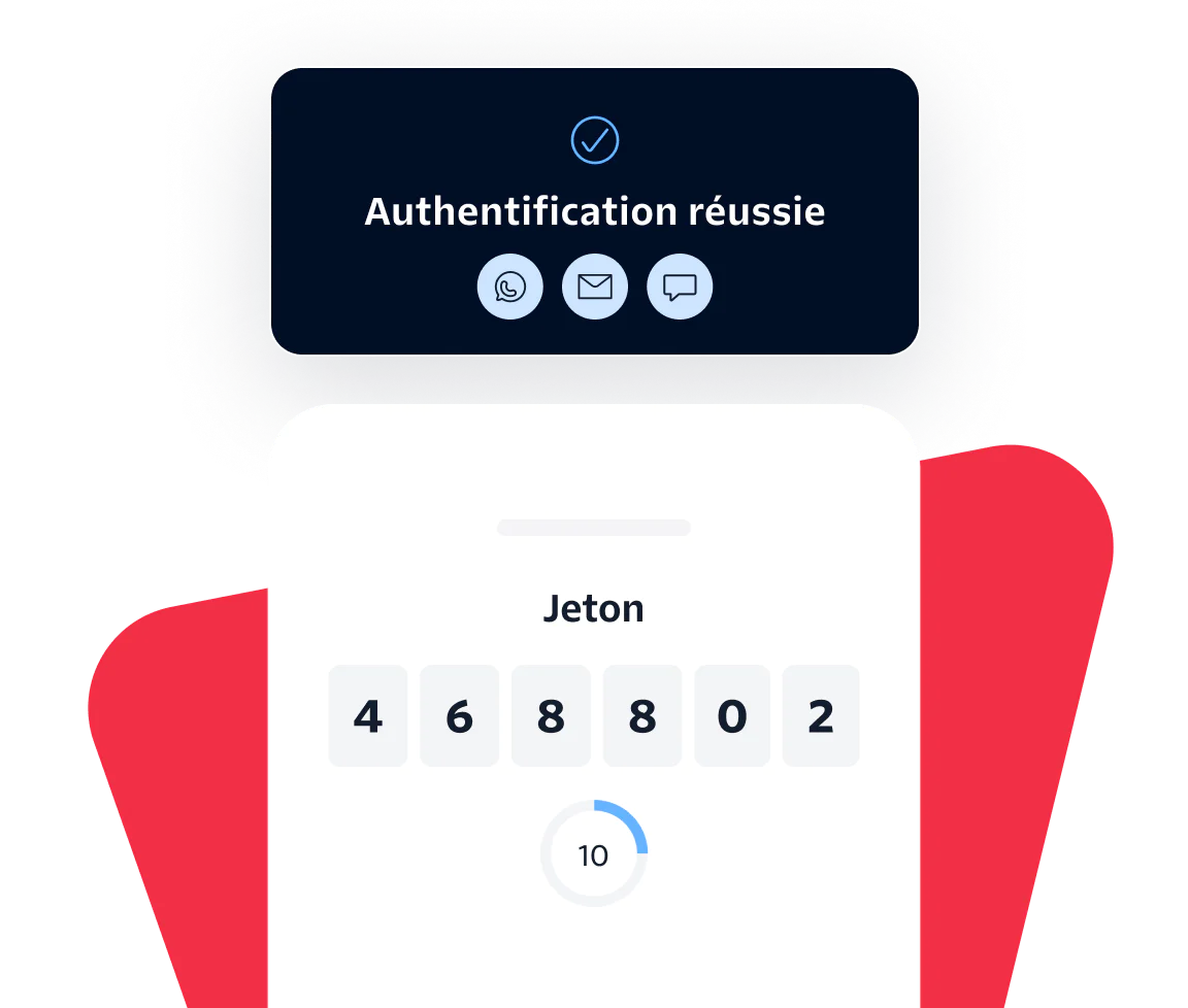 Two-Factor Authentication Screen with Verification Code Entry Illustration showing how a business can use Verify to authenticate a user’s identity as an account security measure.
