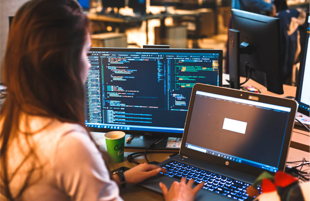 Female engineer building a serverless queue system