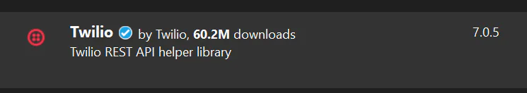 Adding the Twilio nuget package in Visual Studio