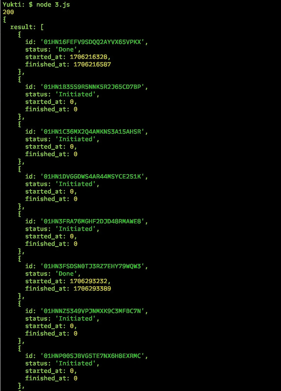 All the bulk email validation endpoints for the user. Please take note of the id and the status parameter. All the bulk email validation endpoints for the user. Please take note of the id and the status parameter.