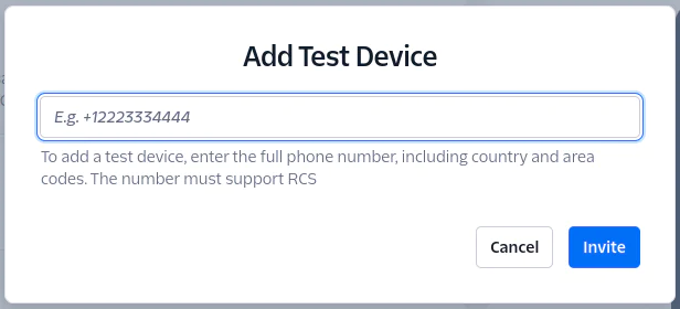 Add a test device in RCS