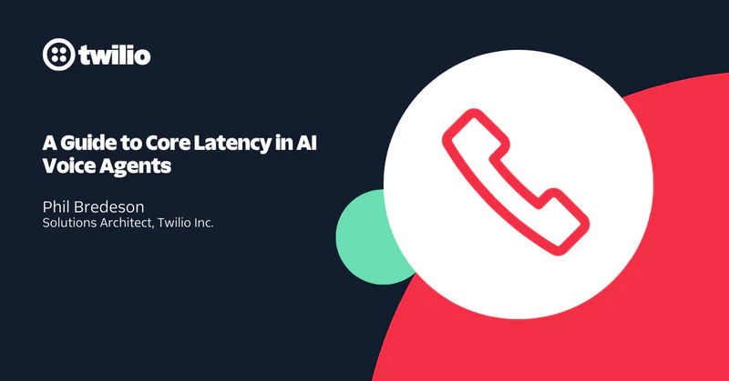 Cover image for A Guide to Core Latency in AI Voice Agents by Phil Bredeson, featuring a phone icon.