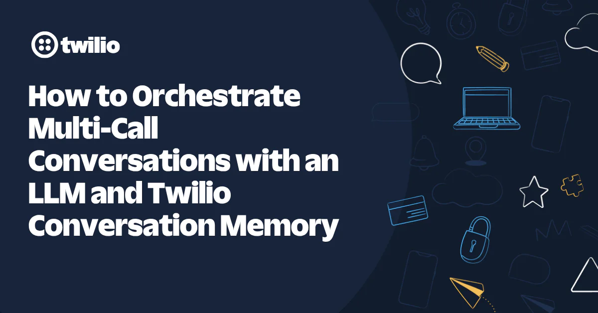 Text on blue background