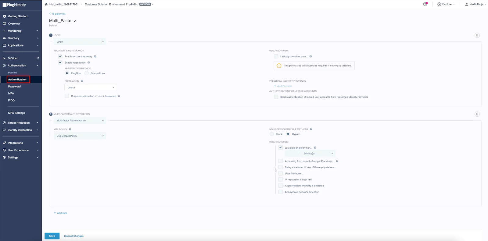 Authentication Policy