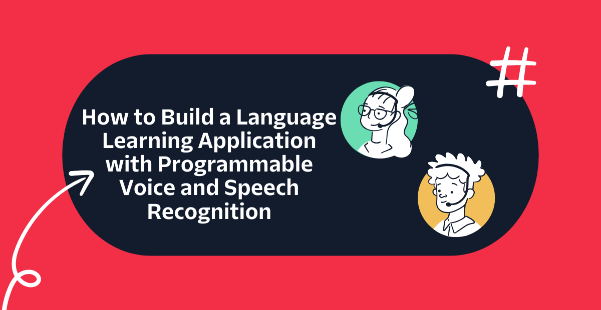 Graphic about building a language learning app with voice and speech recognition