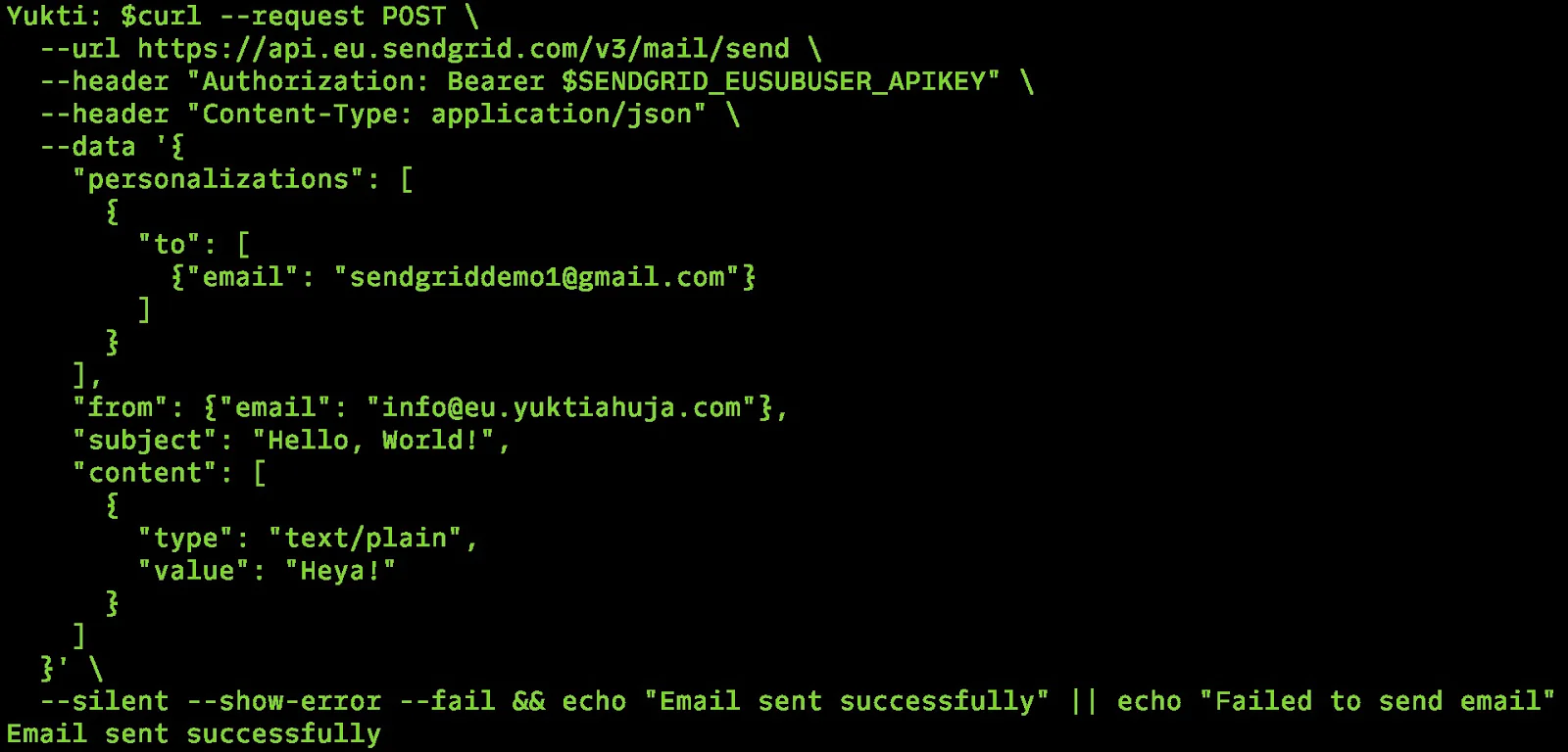 email sent successfully
EU SendGrid email sent successfully on the command line
