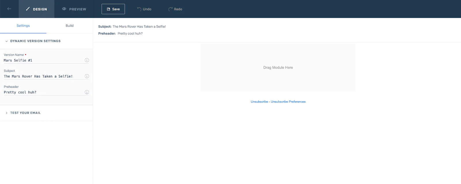 Setting a subject line for your email
