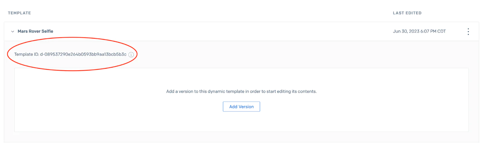 The Template ID can be found on the SendGrid Dynamic Templates page