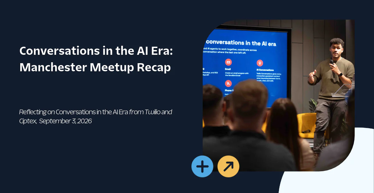 Speaker presenting at an AI era meetup with audience and a screen displaying information.