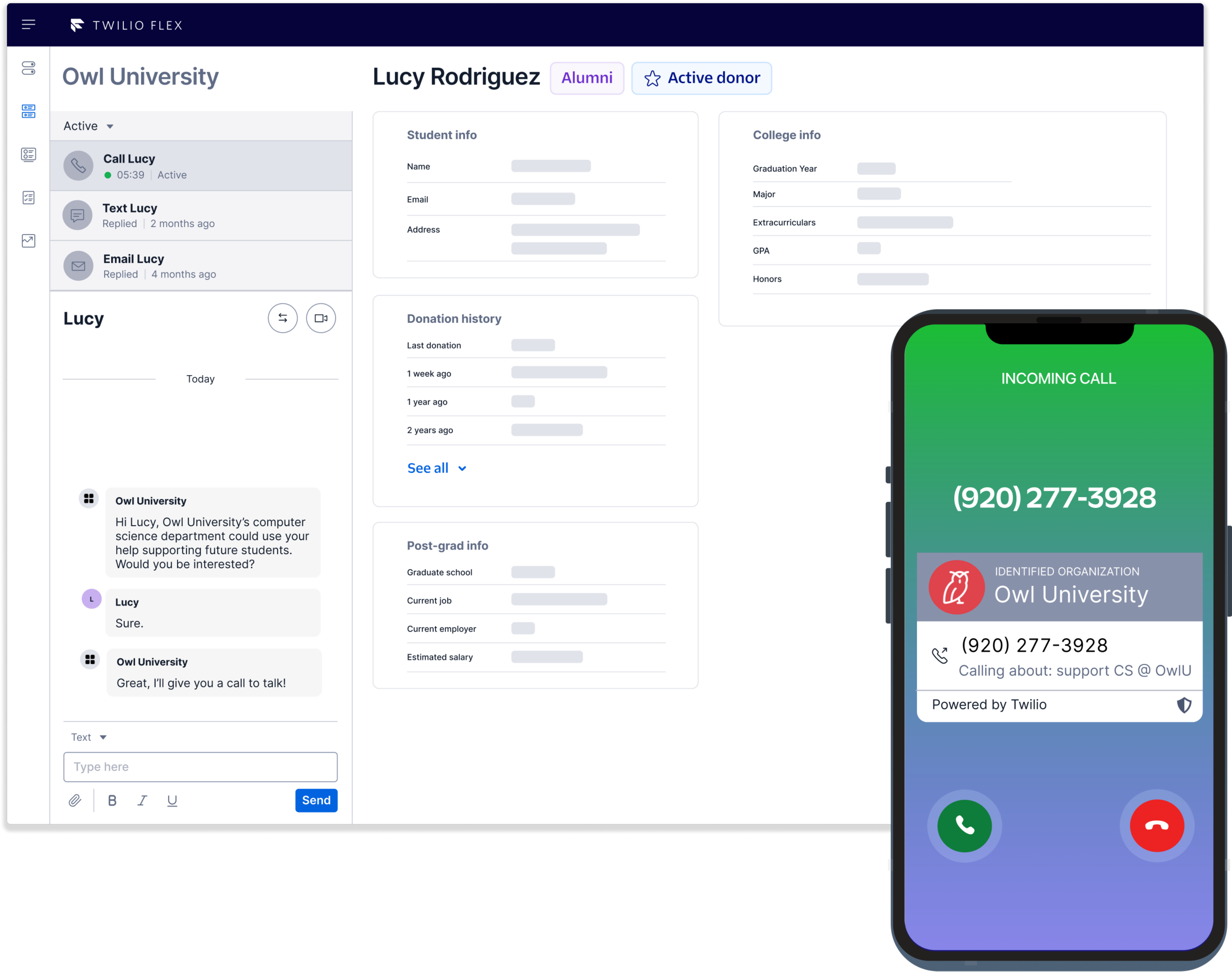 Increase call pickup and giving conversion rates with Flex