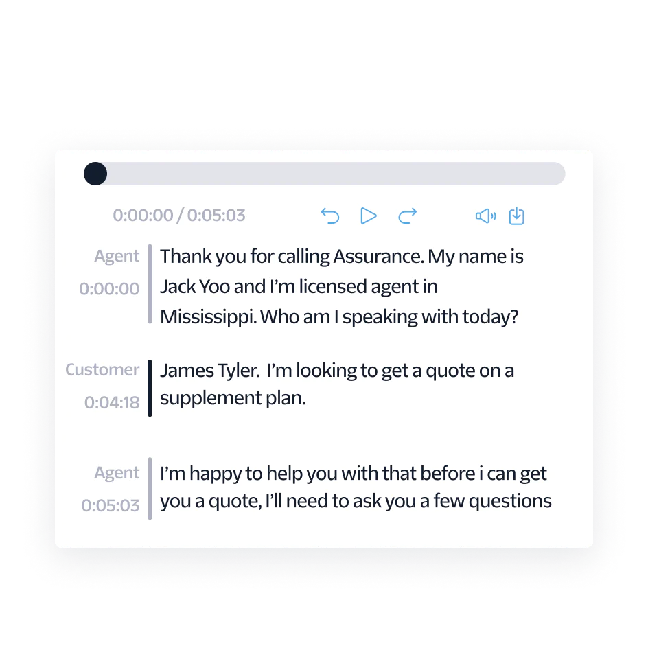 Create accurate transcripts from your voice calls   
