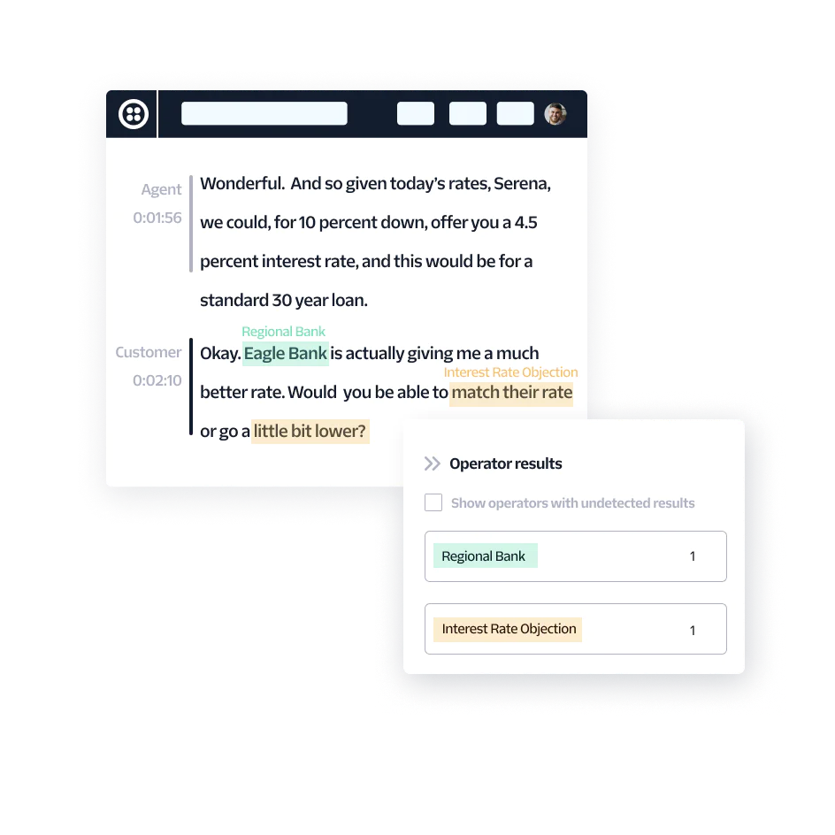 Identify key words and phrases using AI-powered language operators