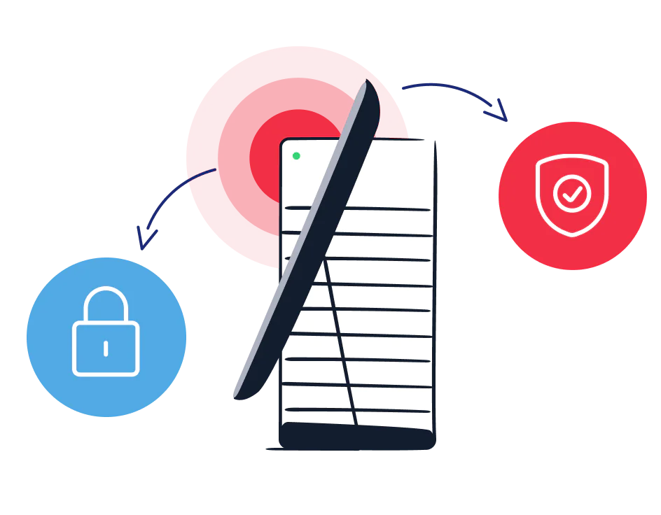 Illustration of business information security protocols.