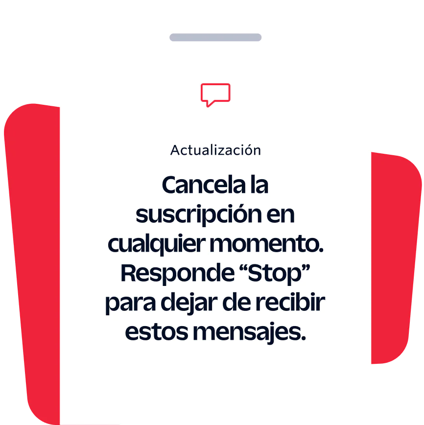 Message prompting users to reply with Stop to opt out of receiving further messages.